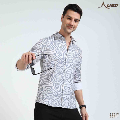 Premium Oxford Digital Printed Shirts-389/7