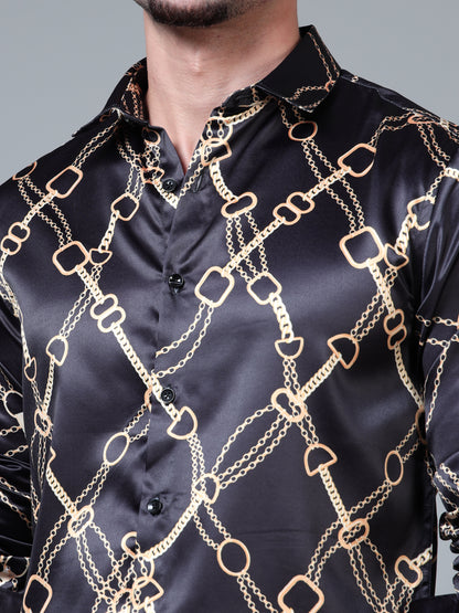 382/6–Premium Printed Satin Shirts