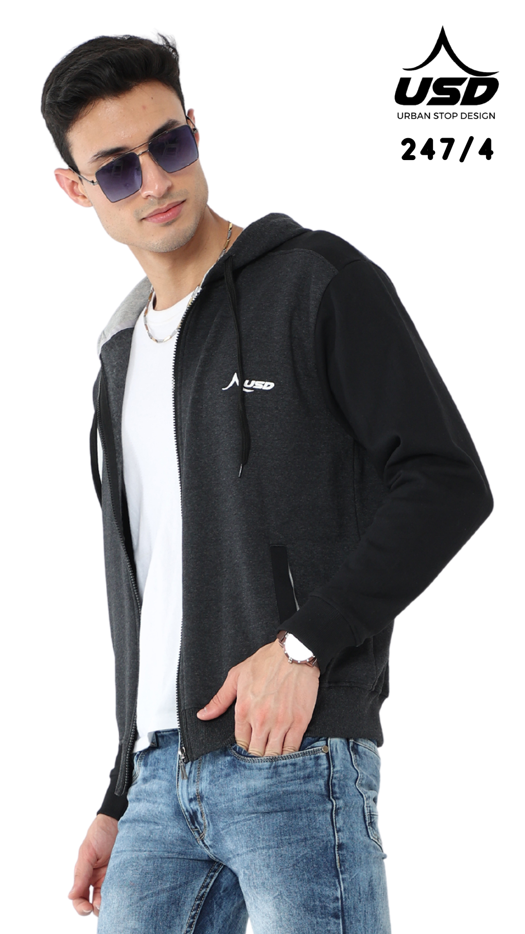 247/4-Zipper Hoodies - Pull over