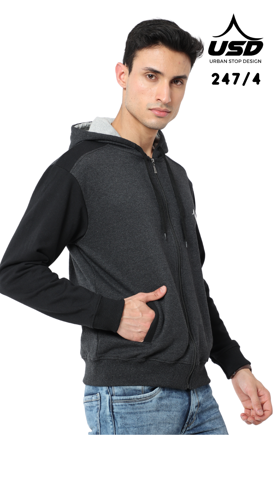 247/4-Zipper Hoodies - Pull over