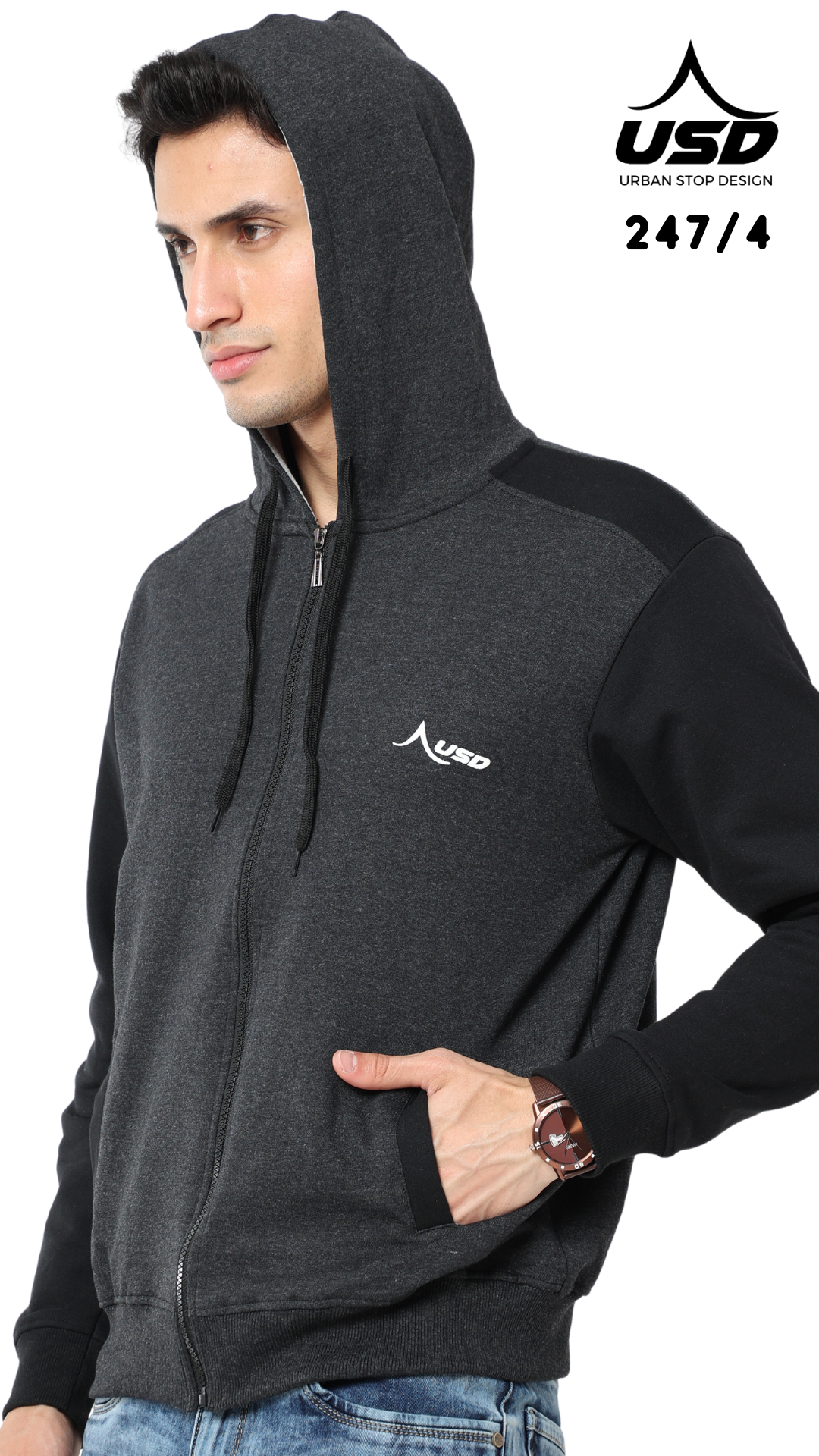 247/4-Zipper Hoodies - Pull over