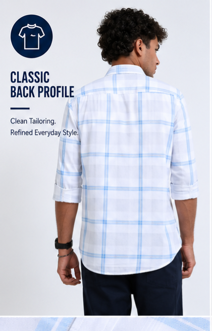 Twil Cotton Printed Chex Shirts - 339/1