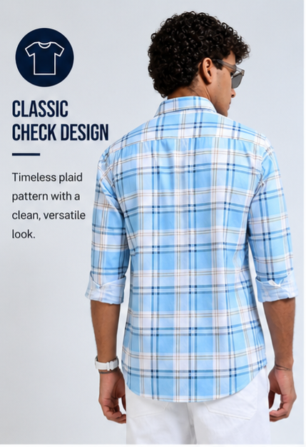 Twill Cotton Printed Chex Shirts - 339/6