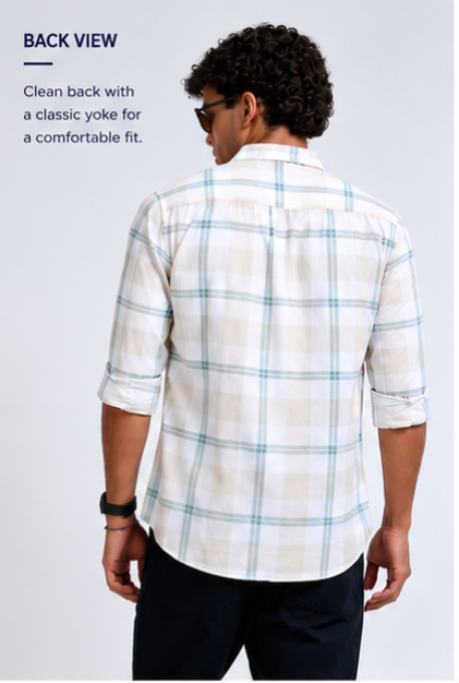 Twill Cotton Printed Chex Shirts - 339/5