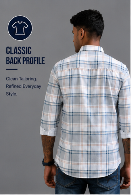 Twill Cotton Printed Chex Shirts - 339/4