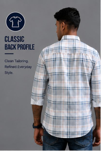 Twill Cotton Printed Chex Shirts - 339/4