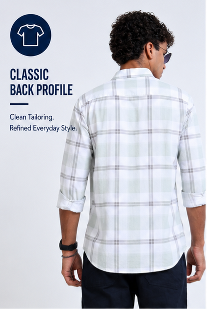 Twil Cotton Printed Chex Shirts - 339/3