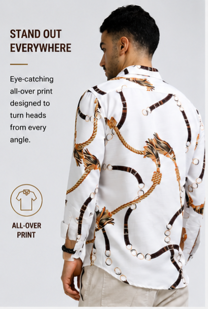 Premium Rayon Digital Print Shirt - 386/1