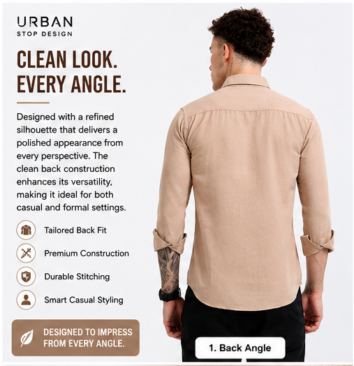 Shirt for men Premium Cotton Slab Casual Shirt - Full Sleeve USD-407/8
