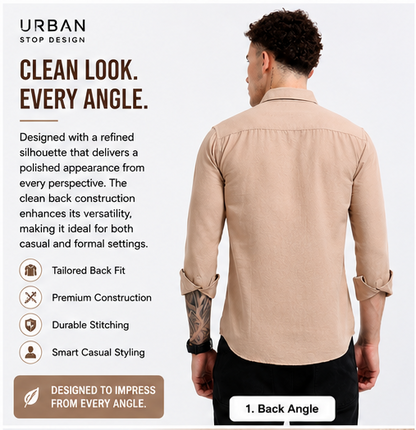 Shirt for men Premium Cotton Slab Casual Shirt - Full Sleeve USD-407/8