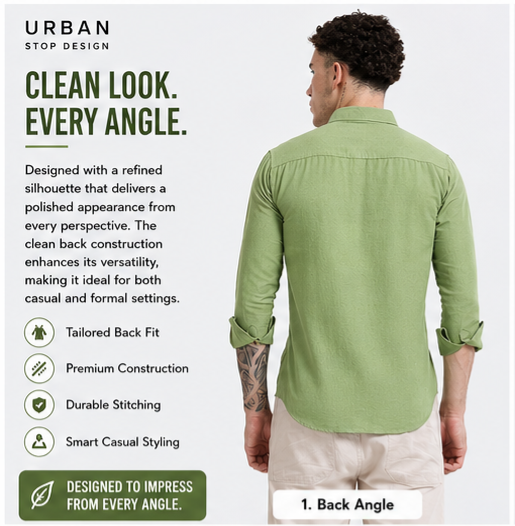 Shirt for men Premium Cotton Slab Casual Shirt - Full Sleeve USD-407/10