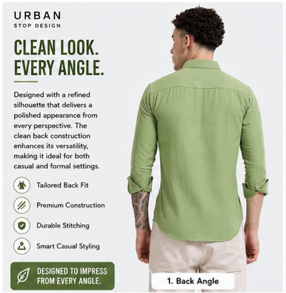 Shirt for men Premium Cotton Slab Casual Shirt - Full Sleeve USD-407/10