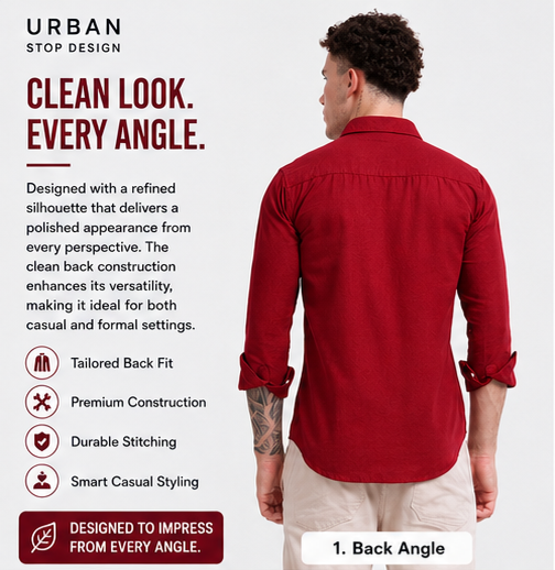 Shirt for men Premium Cotton Slab Casual Shirt - Full Sleeve USD-407/9