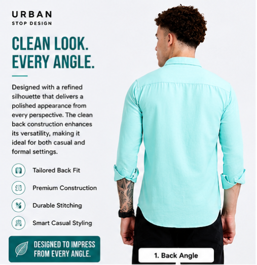 Shirt for men Premium Cotton Slab Casual Shirt - Full Sleeve USD-407/7