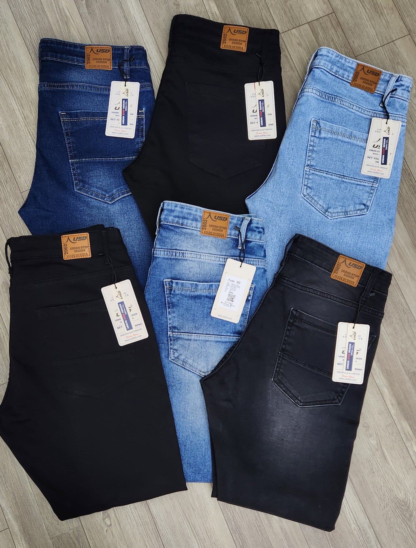 358/4-Men's Premium Denim Jeans Ankle Fit