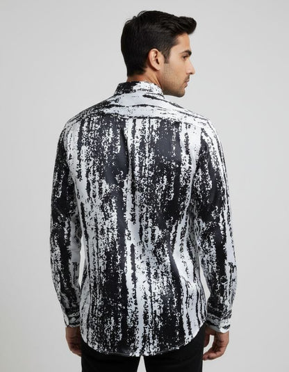 Premium Printed Satin Shirts - 377/8