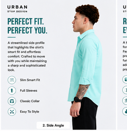 Shirt for men Premium Cotton Slab Casual Shirt - Full Sleeve USD-407/7