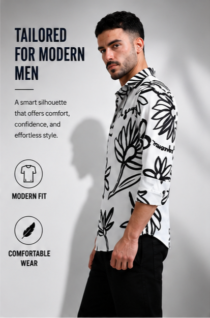 Premium Rayon Digital Print Shirt - 386/2