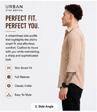 Shirt for men Premium Cotton Slab Casual Shirt - Full Sleeve USD-407/8