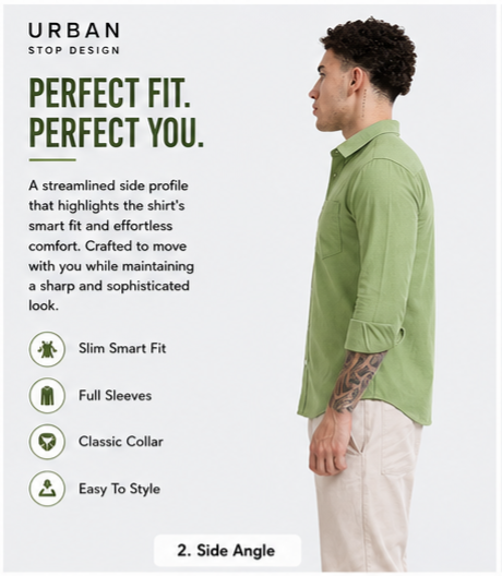 Shirt for men Premium Cotton Slab Casual Shirt - Full Sleeve USD-407/10