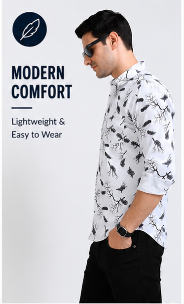 Premium Oxford Digital Printed Shirts-389/3