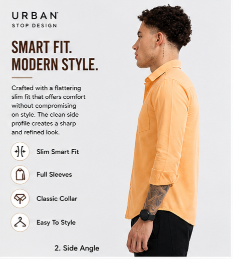Shirt for men Premium Cotton Slab Casual Shirt - Full Sleeve USD-407/4