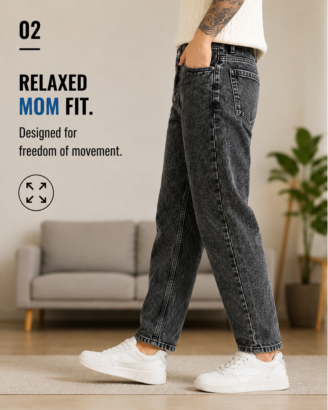 Classic MOM Fit Jeans - Comfort With Style - 383/5