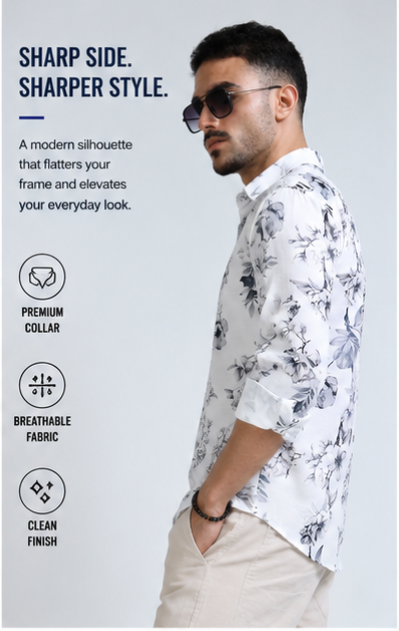 Premium Rayon Digital Print Shirt - 386/8