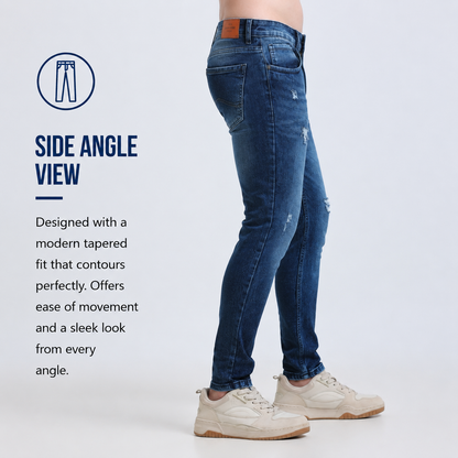 Torn Men's Premium Denim Jeans Ankle Fit - 358/3