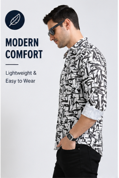 Premium Oxford Digital Printed Shirts-389/4