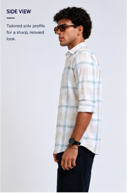 Twill Cotton Printed Chex Shirts - 339/5