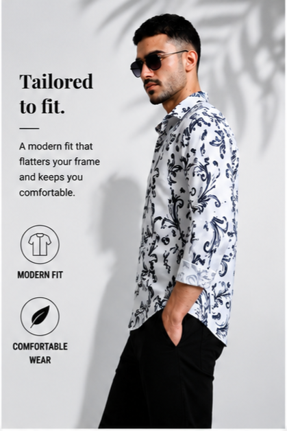 Premium Rayon Digital Print Shirt - 386/3