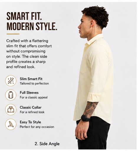 Shirt for men Premium Cotton Slab Casual Shirt - Full Sleeve USD-407/5