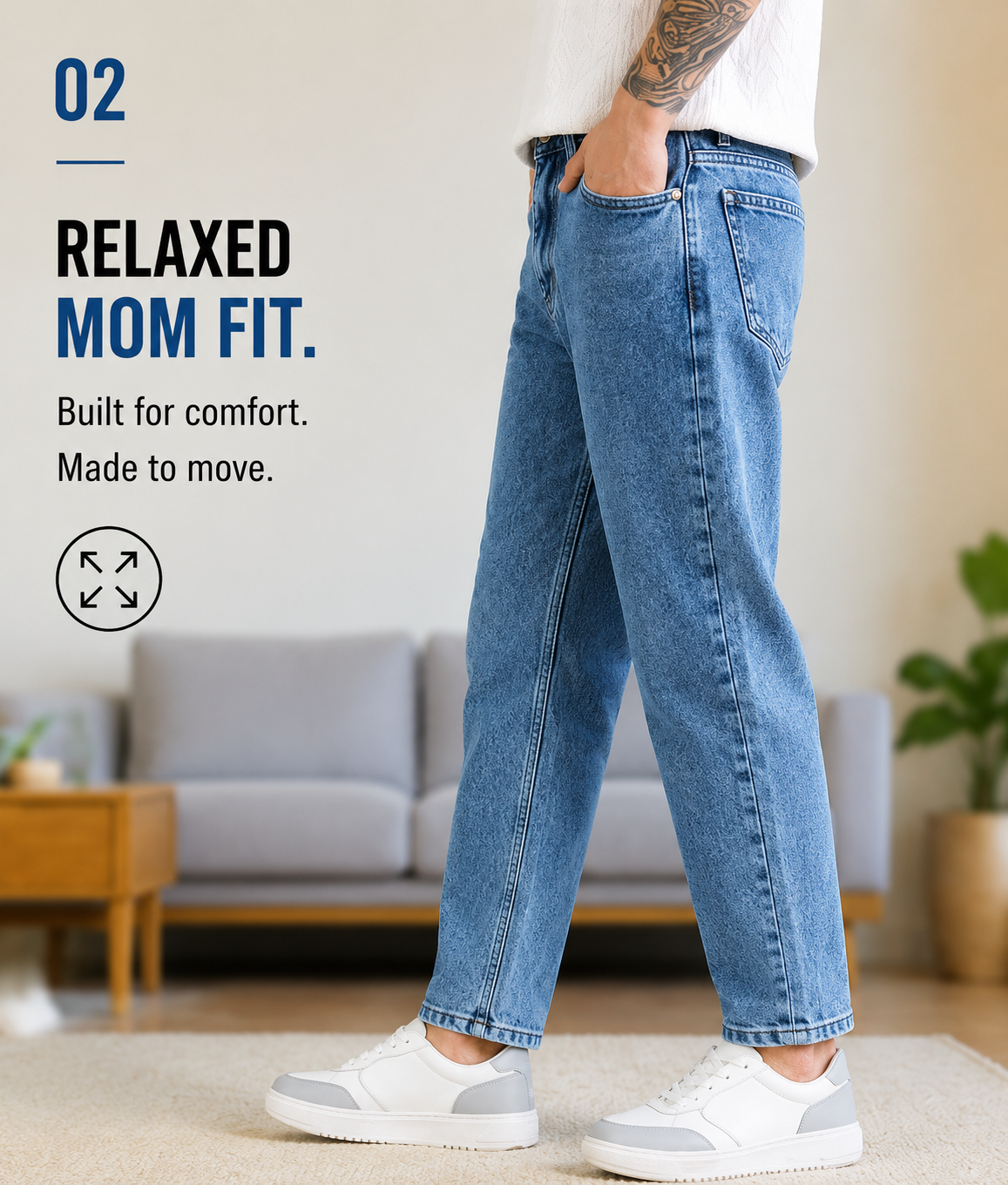 Classic MOM Fit Jeans - Comfort With Style - 383/3