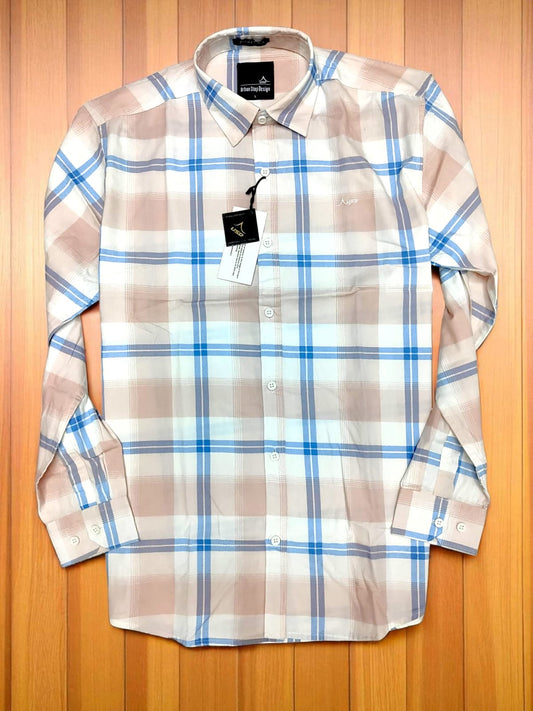 339/9-Twill Cotton Printed Chex Shirts