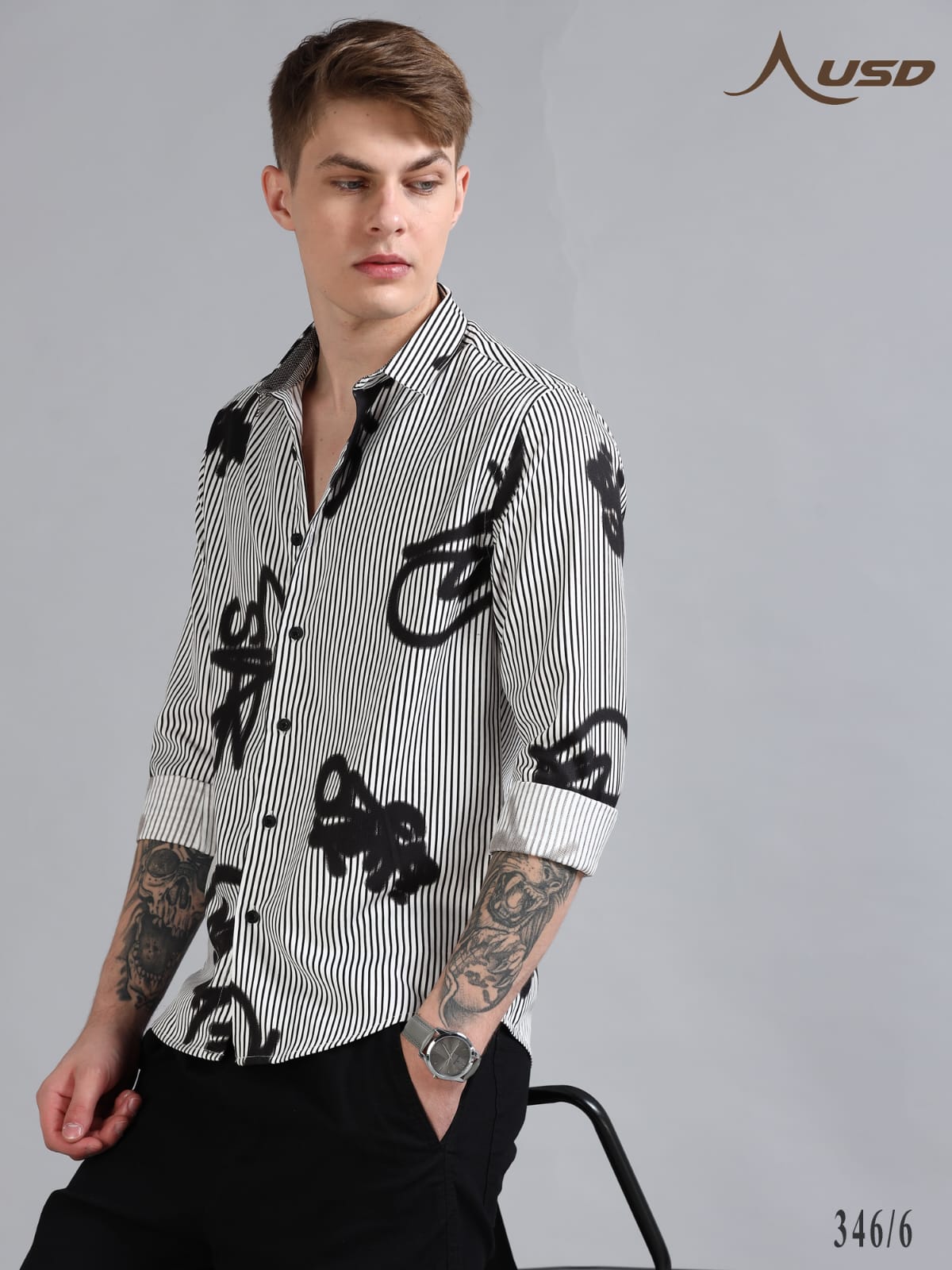 346/6-IMP Printed Party wear shirts