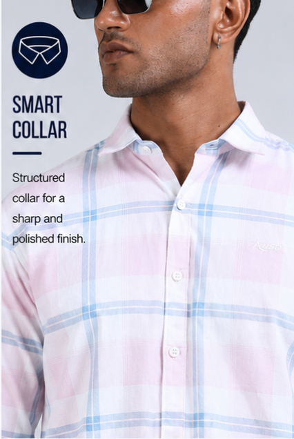 Twill Cotton Printed Chex Shirts - 339/8