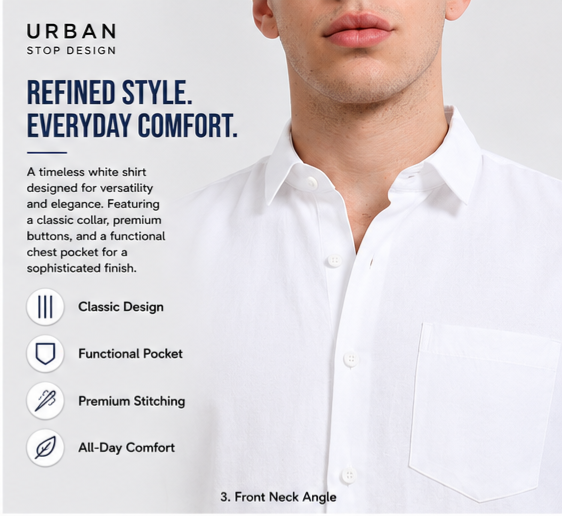 Shirt for men Premium Cotton Slab Casual Shirt - Full Sleeve USD-407/3