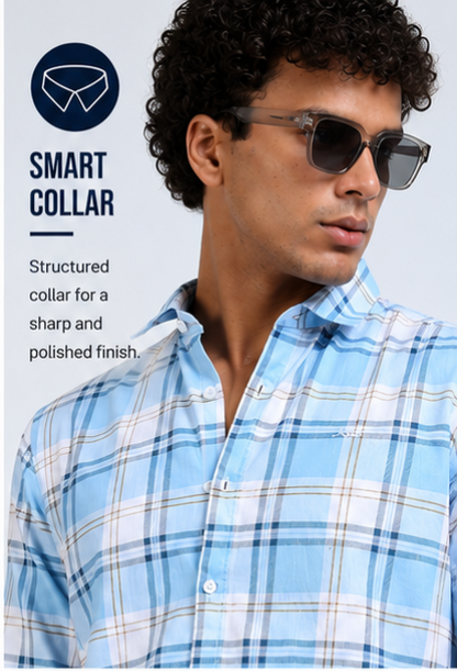 Twill Cotton Printed Chex Shirts - 339/6