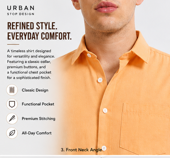 Shirt for men Premium Cotton Slab Casual Shirt - Full Sleeve USD-407/4