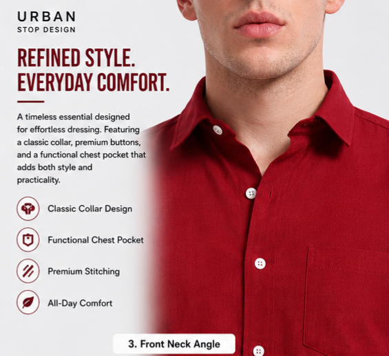 Shirt for men Premium Cotton Slab Casual Shirt - Full Sleeve USD-407/9