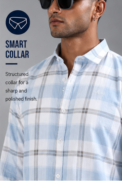 Twill Cotton Printed Chex Shirts - 339/7