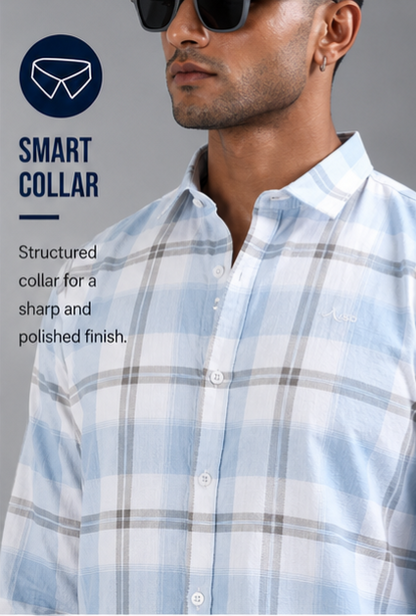 Twill Cotton Printed Chex Shirts - 339/7