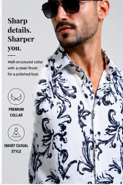 Premium Rayon Digital Print Shirt - 386/3