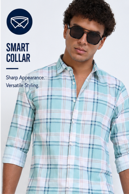 Twil Cotton Printed Chex Shirts - 339/2