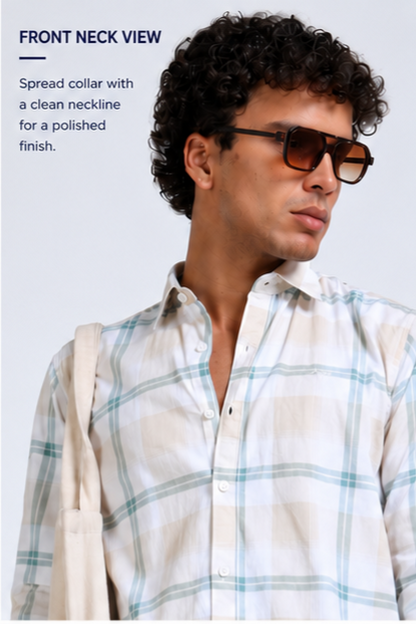Twill Cotton Printed Chex Shirts - 339/5