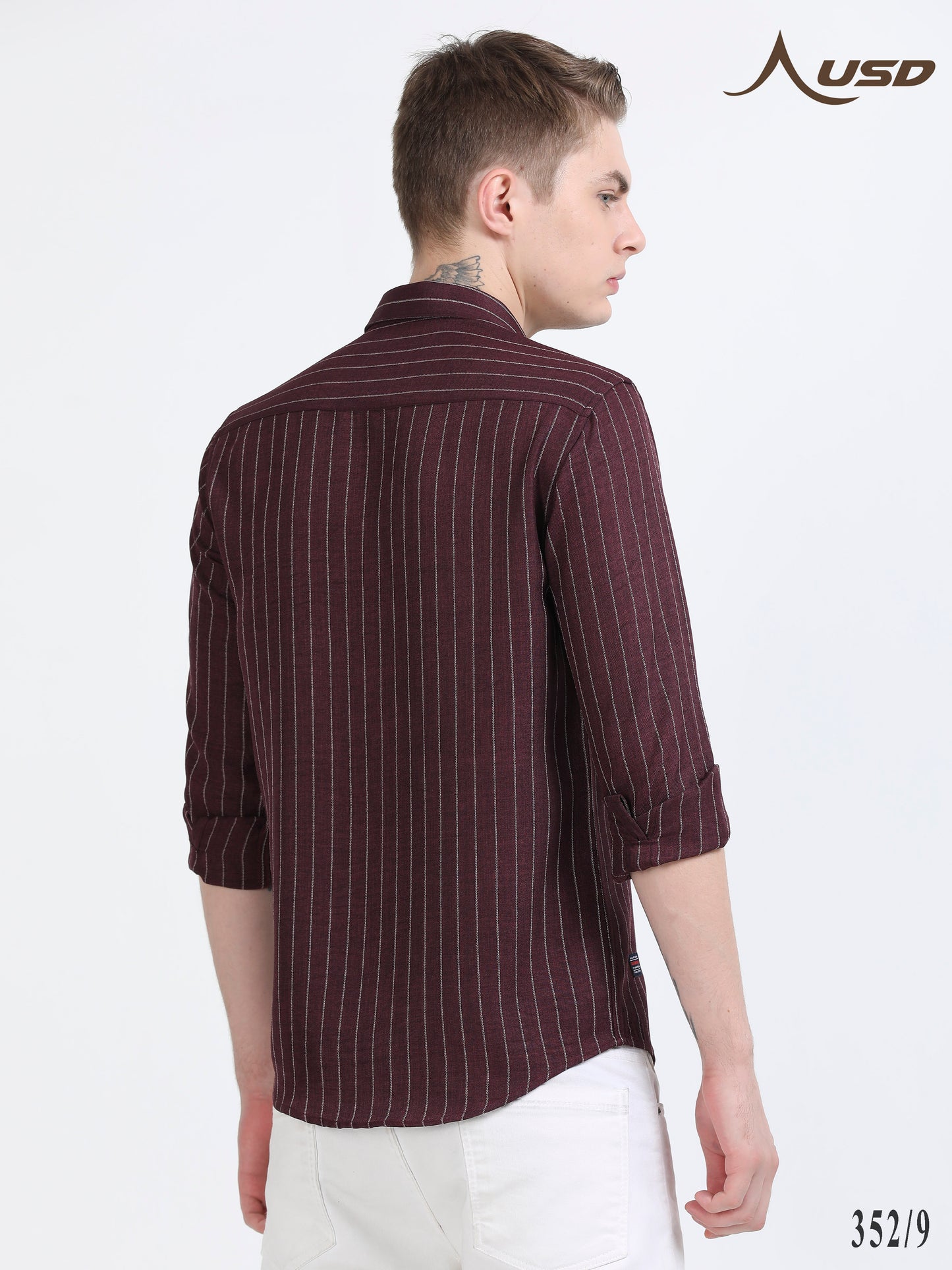 352/9-Stylish Imported Line Strips Shirts