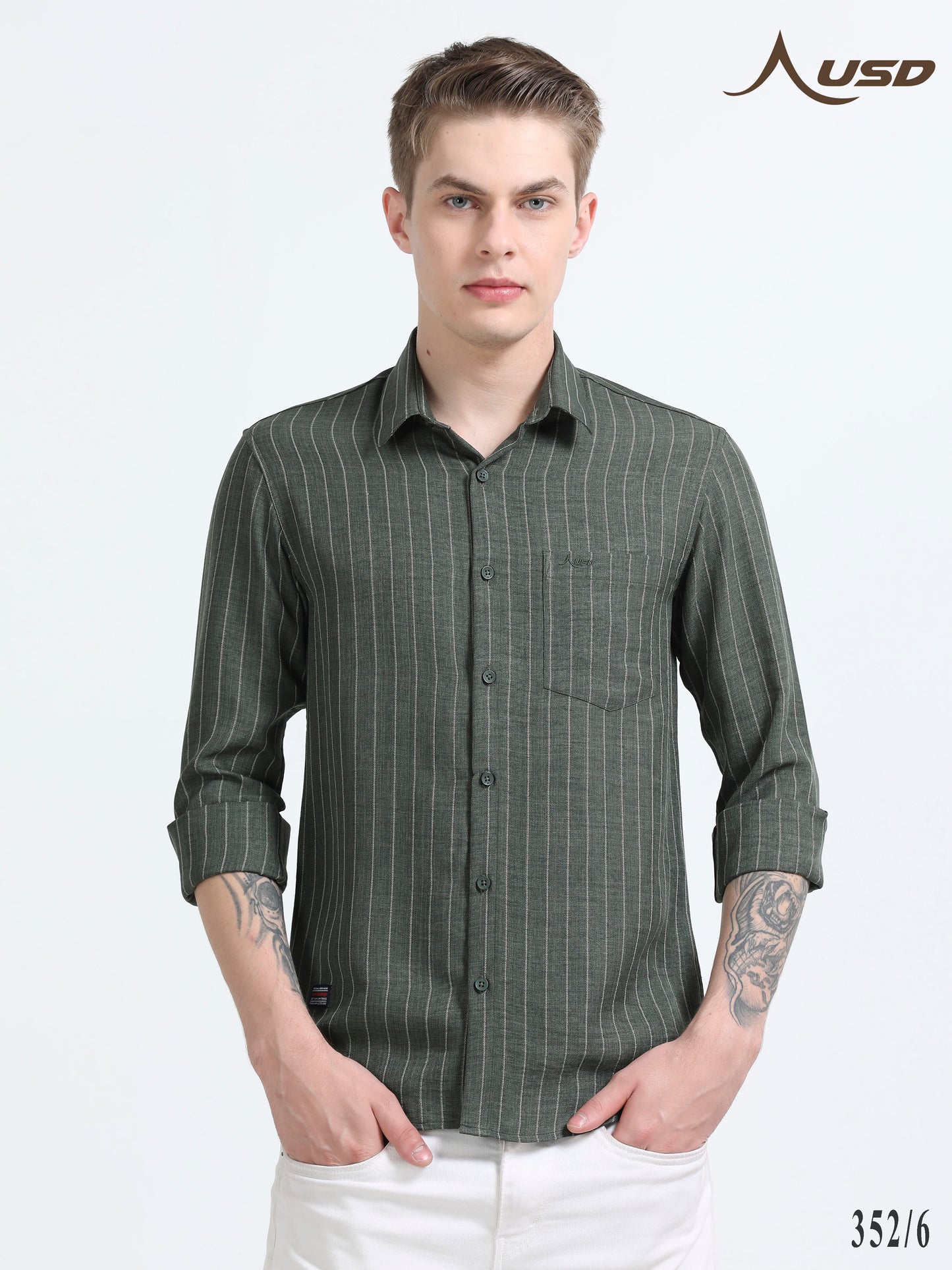 352/6-Stylish Imported Line Strips Shirts