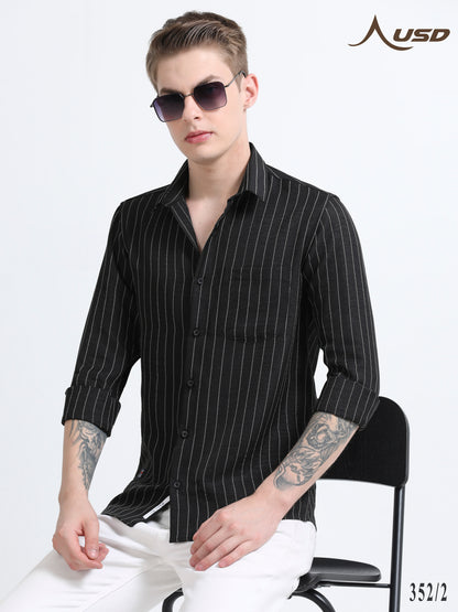 352/2-Stylish Imported Line Strips Shirts