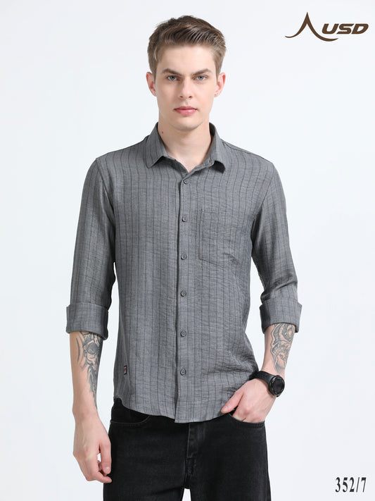 352/7-Stylish Imported Line Strips Shirts